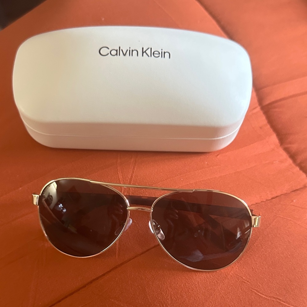 Calvin Klein Gold Frame Sunglasses
